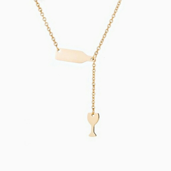 Wine bottle and glass necklace🍷🍷🍷 - Picture 3 of 8